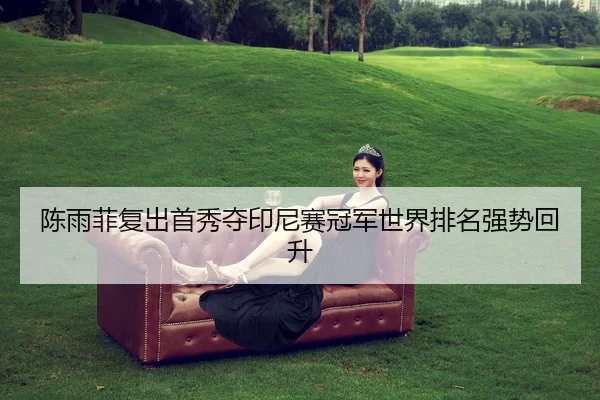 陈雨菲复出首秀夺印尼赛冠军世界排名强势回升